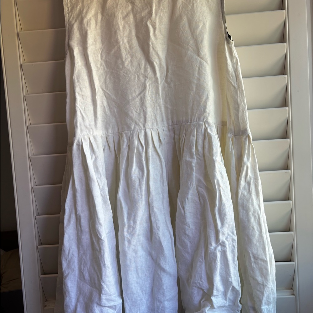 Chic White Ruffle Mini Dress - Picture 4 of 6